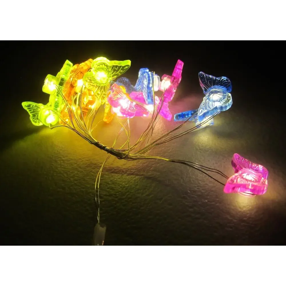 Garden Collection Butterfly LED String Lights 15 Count 5 Feet Long Indoor Decor